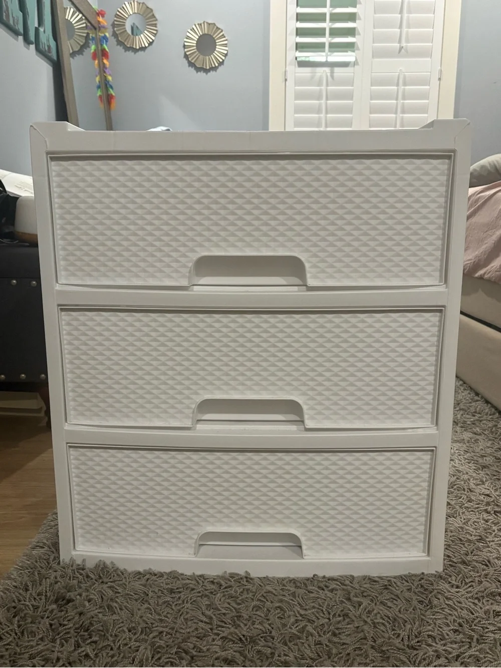 White 3-Drawer Plastic Storage Organizer